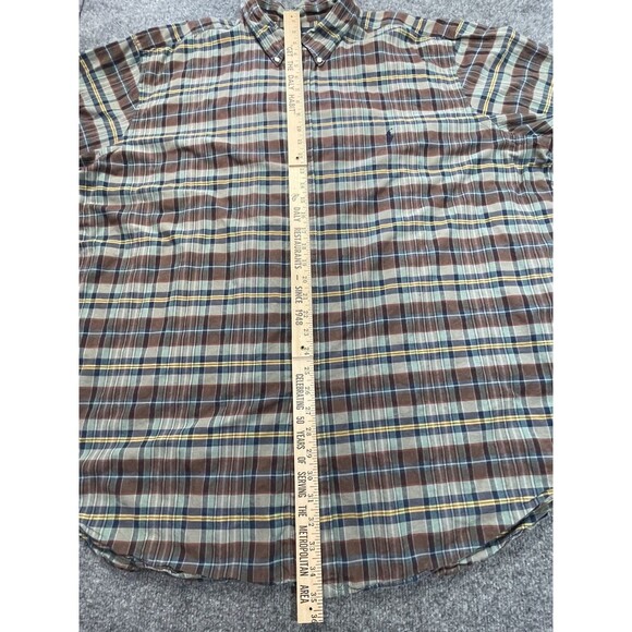 Ralph Lauren Men’s Shirt 3XLT Madras Plaid Classic Fit Button Down S/S Big Tall - Picture 9 of 16